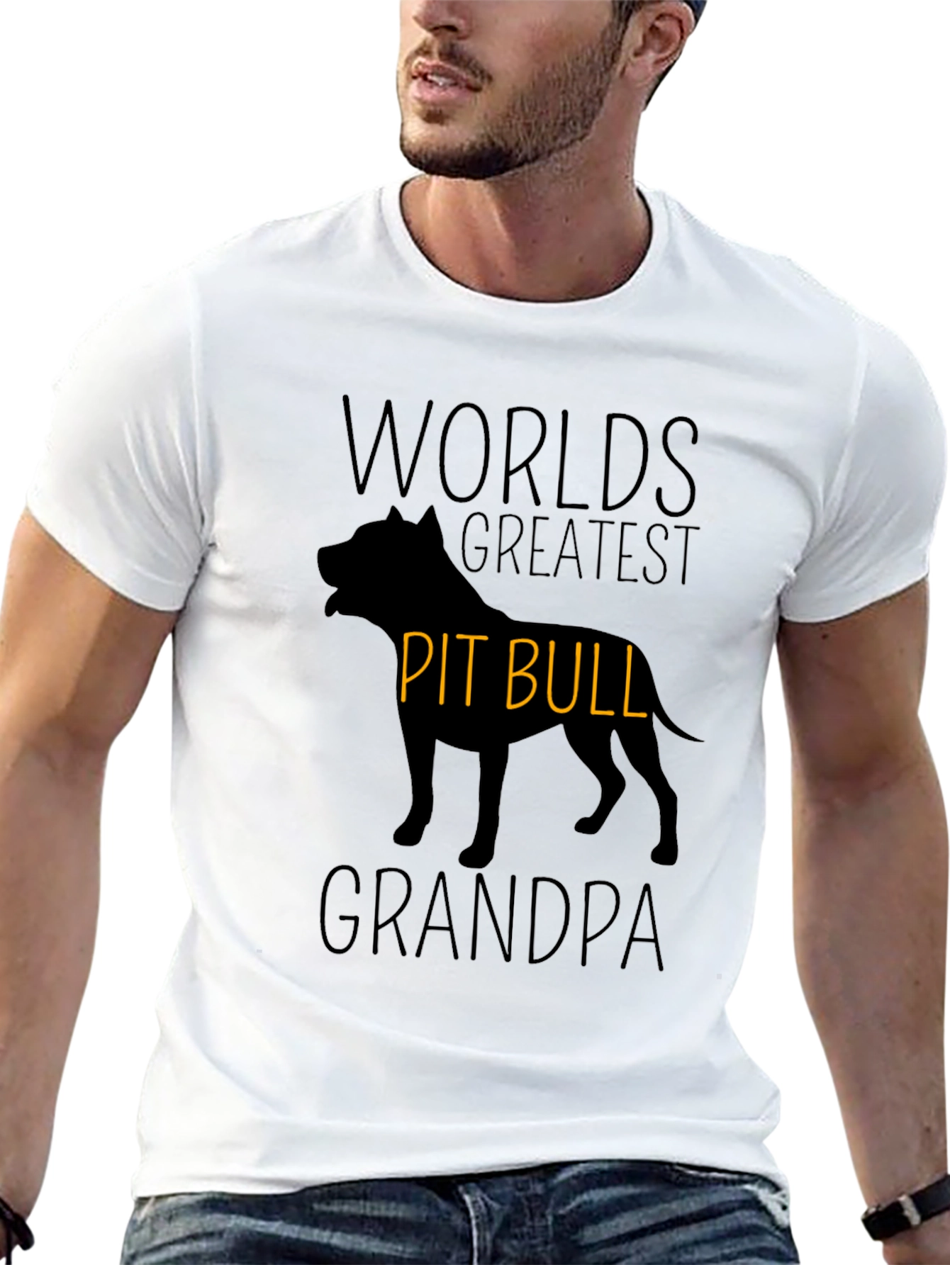 Worlds Greatest Pitbull Grandpa T-Shirt