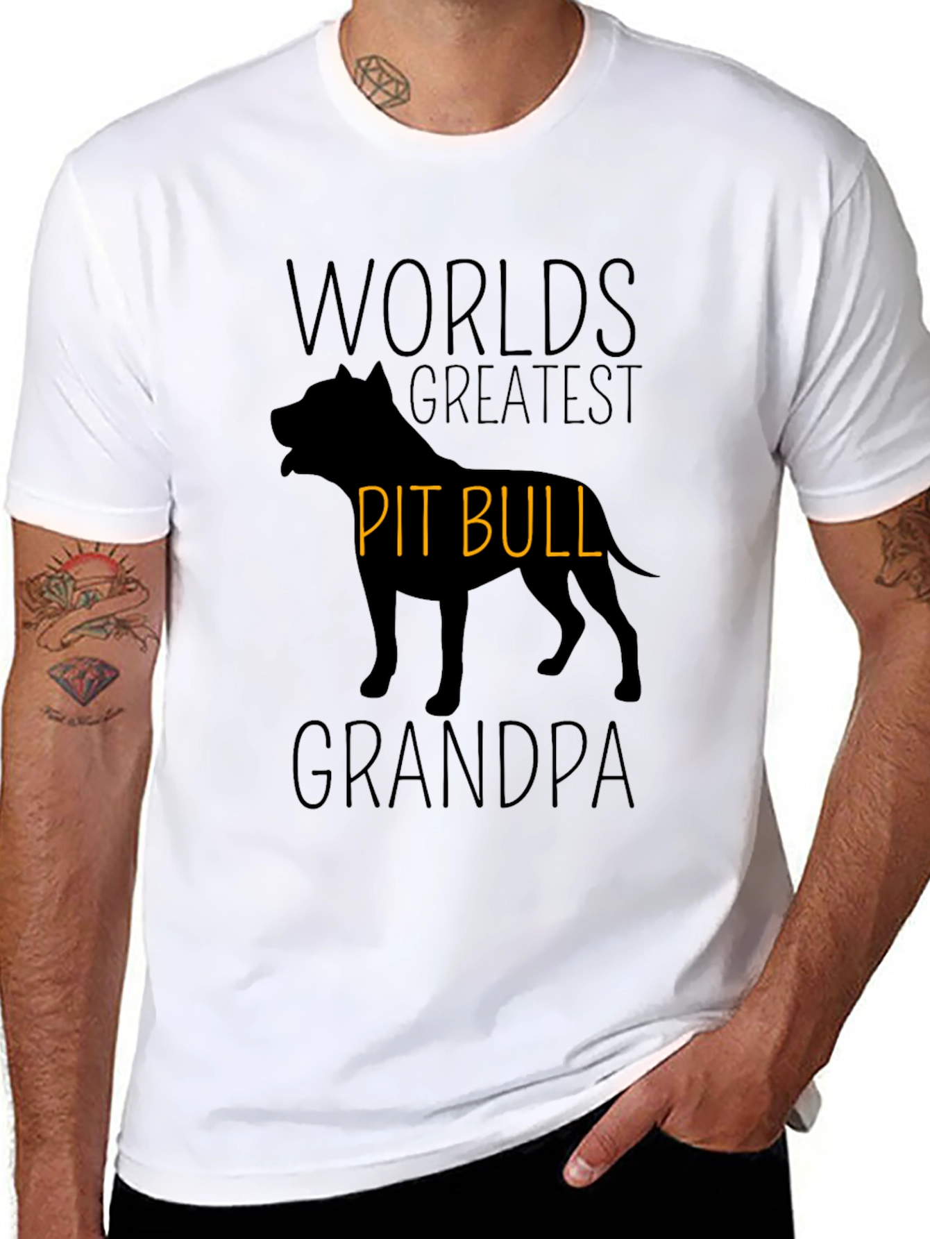 Worlds Greatest Pitbull Grandpa T-Shirt