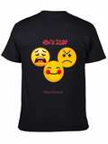 Mood Moment Emoji Graphic Black T-Shirt