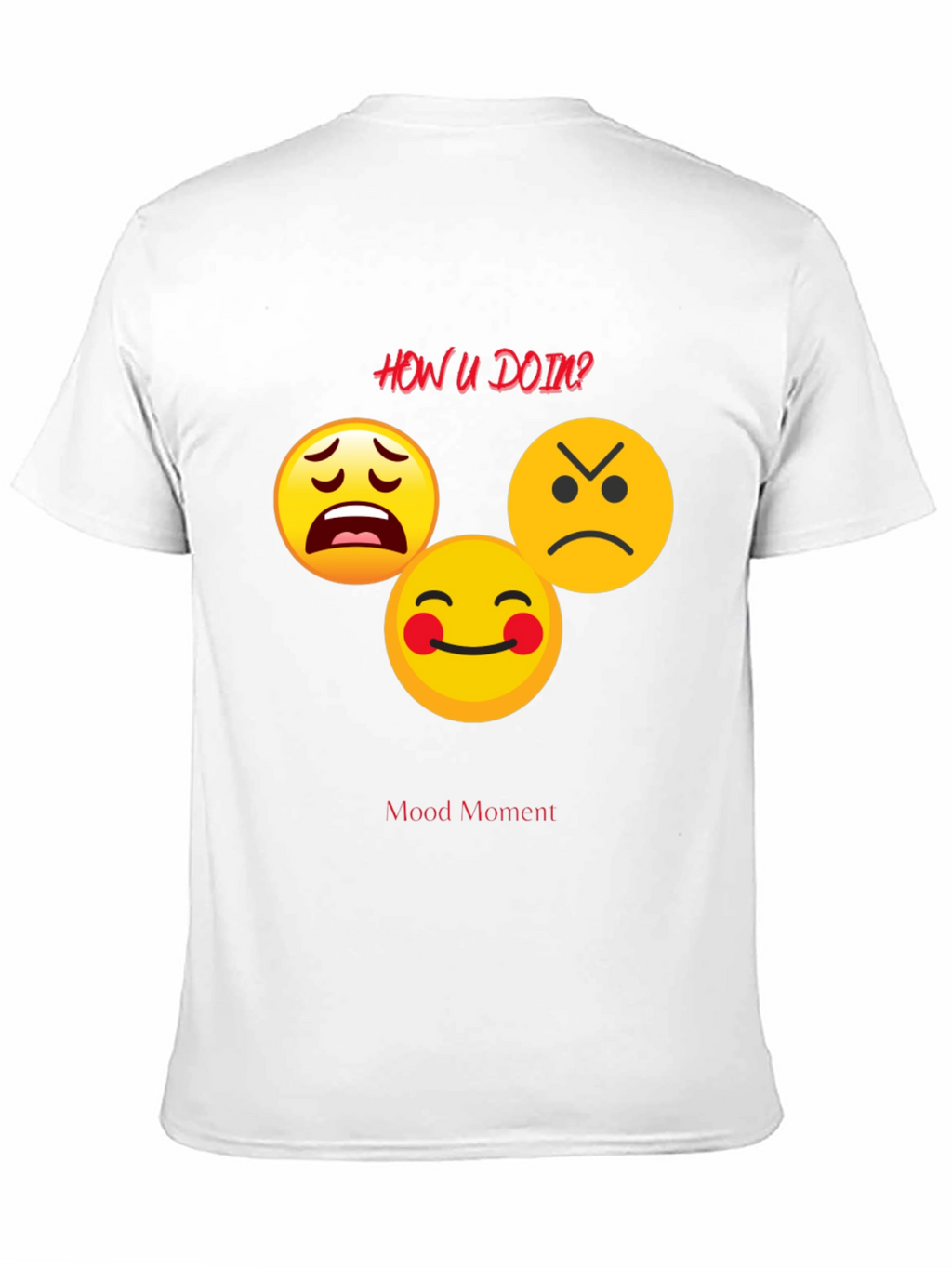 Mood Moment Emoji Graphic Black T-Shirt