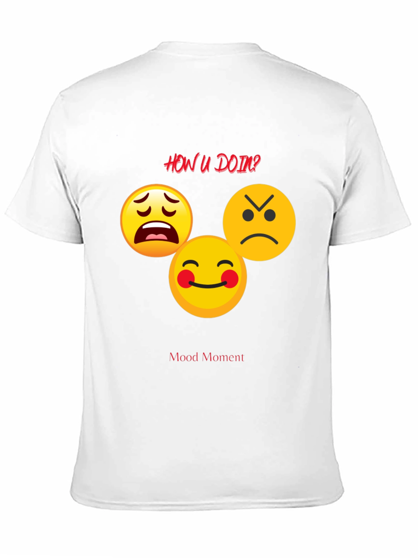 Mood Moment Emoji Graphic Black T-Shirt