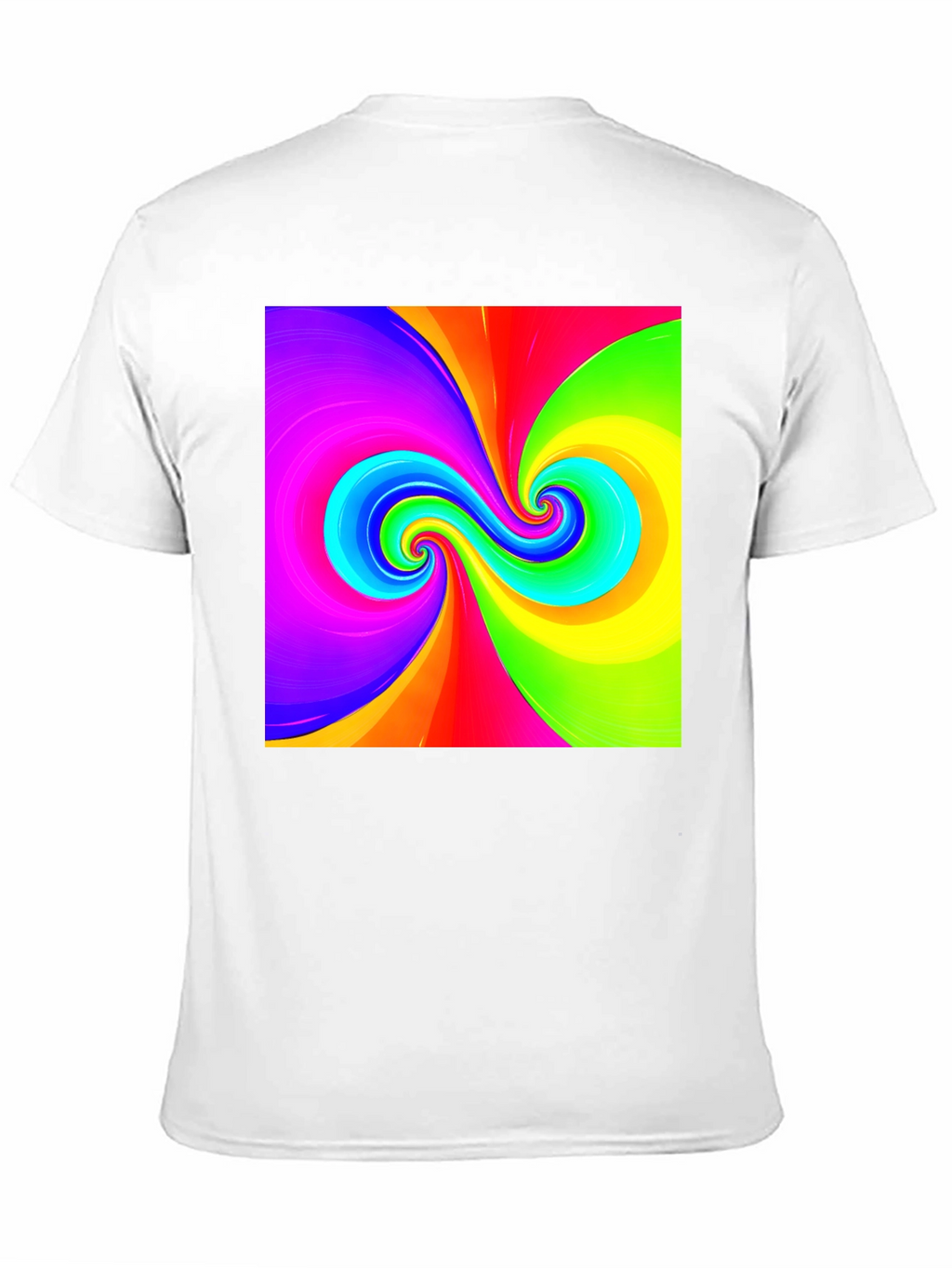 Vibrant Swirl Graphic Black T-Shirt