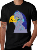 Eagle Graphic Print Black T-Shirt