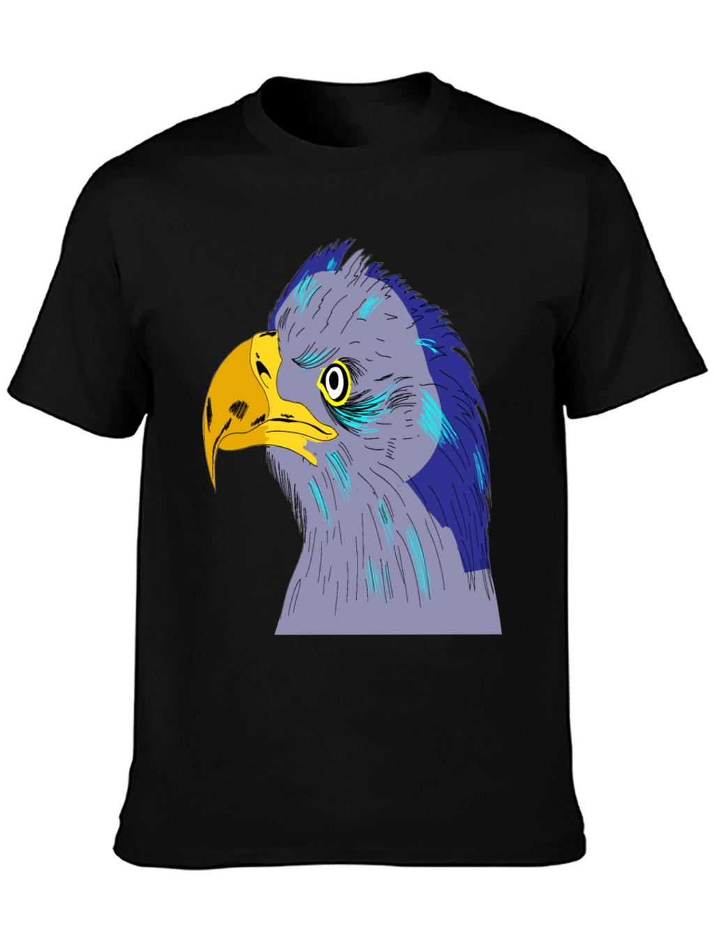Eagle Graphic Print Black T-Shirt
