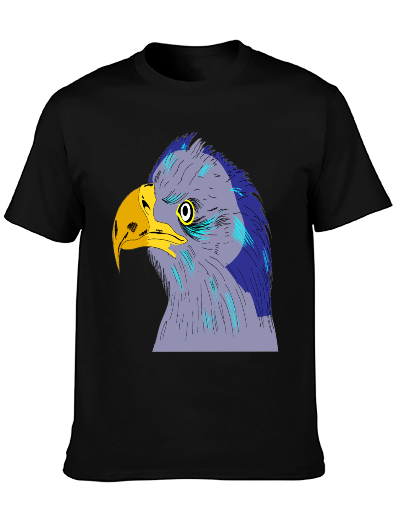 Eagle Graphic Print Black T-Shirt