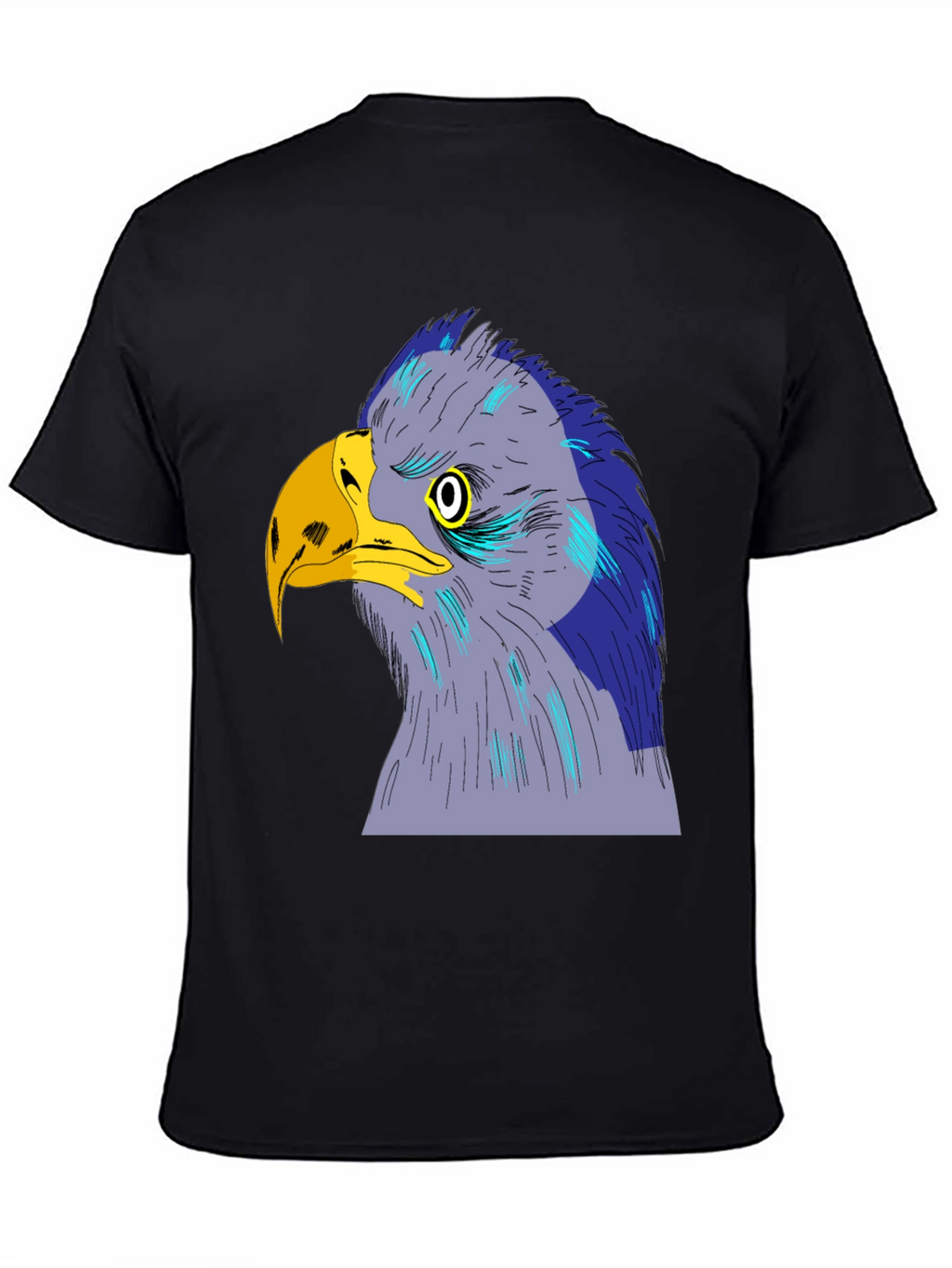 Eagle Graphic Print Black T-Shirt