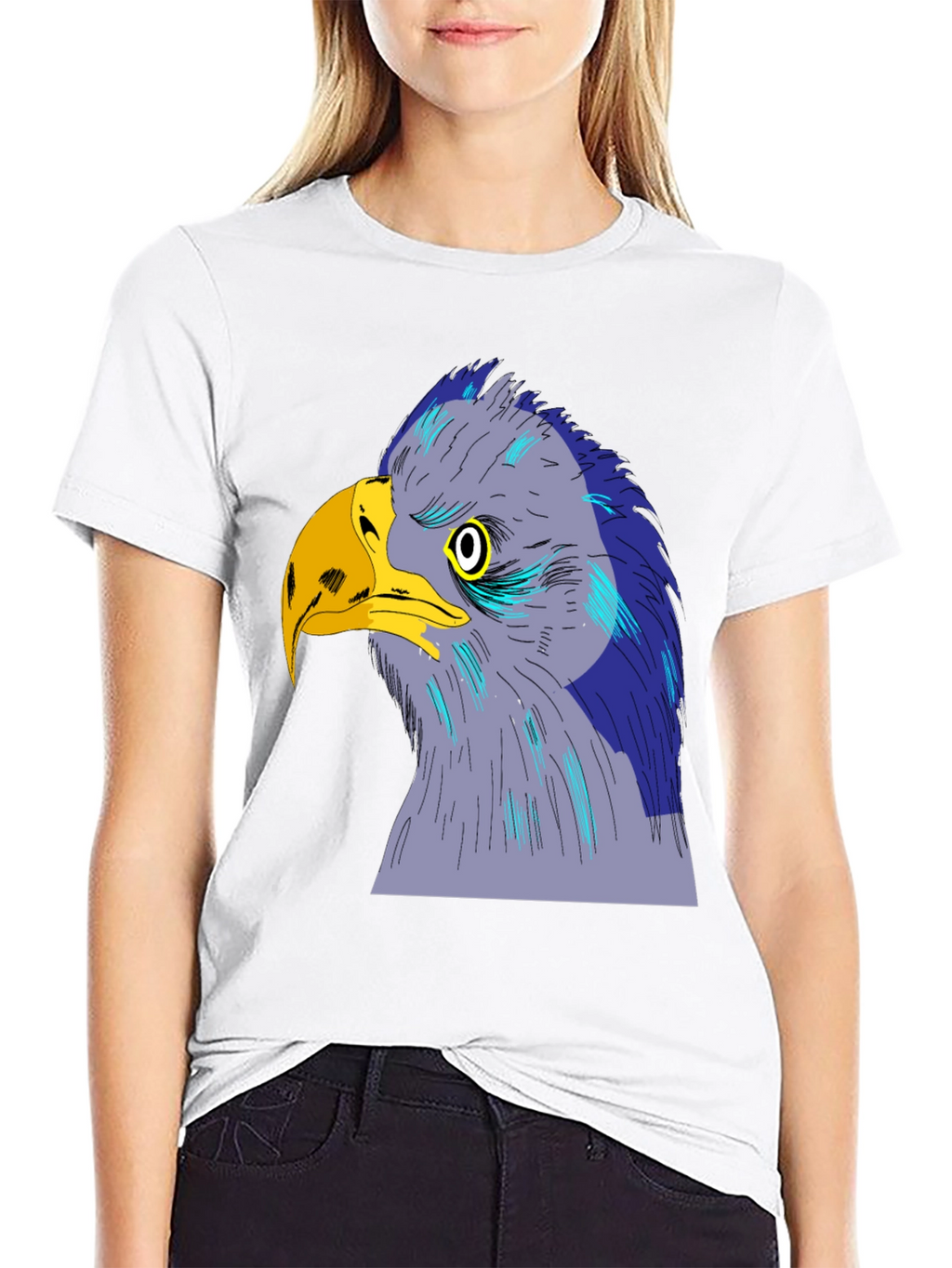 Eagle Graphic Print Black T-Shirt