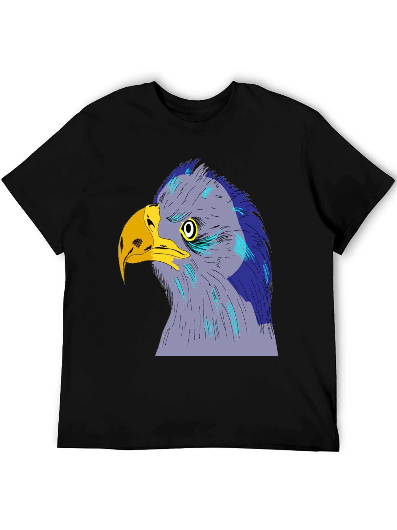 Eagle Graphic Print Black T-Shirt