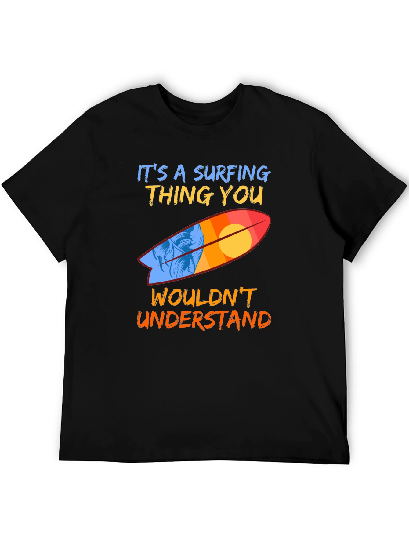 Surfing Thing T-Shirt - Black - Mens Surfboard Tee
