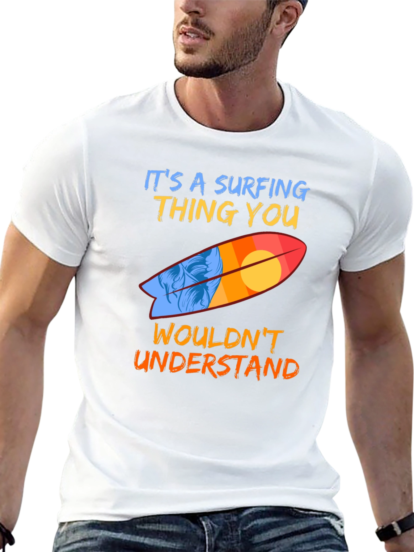 Surfing Thing T-Shirt - Black - Mens Surfboard Tee