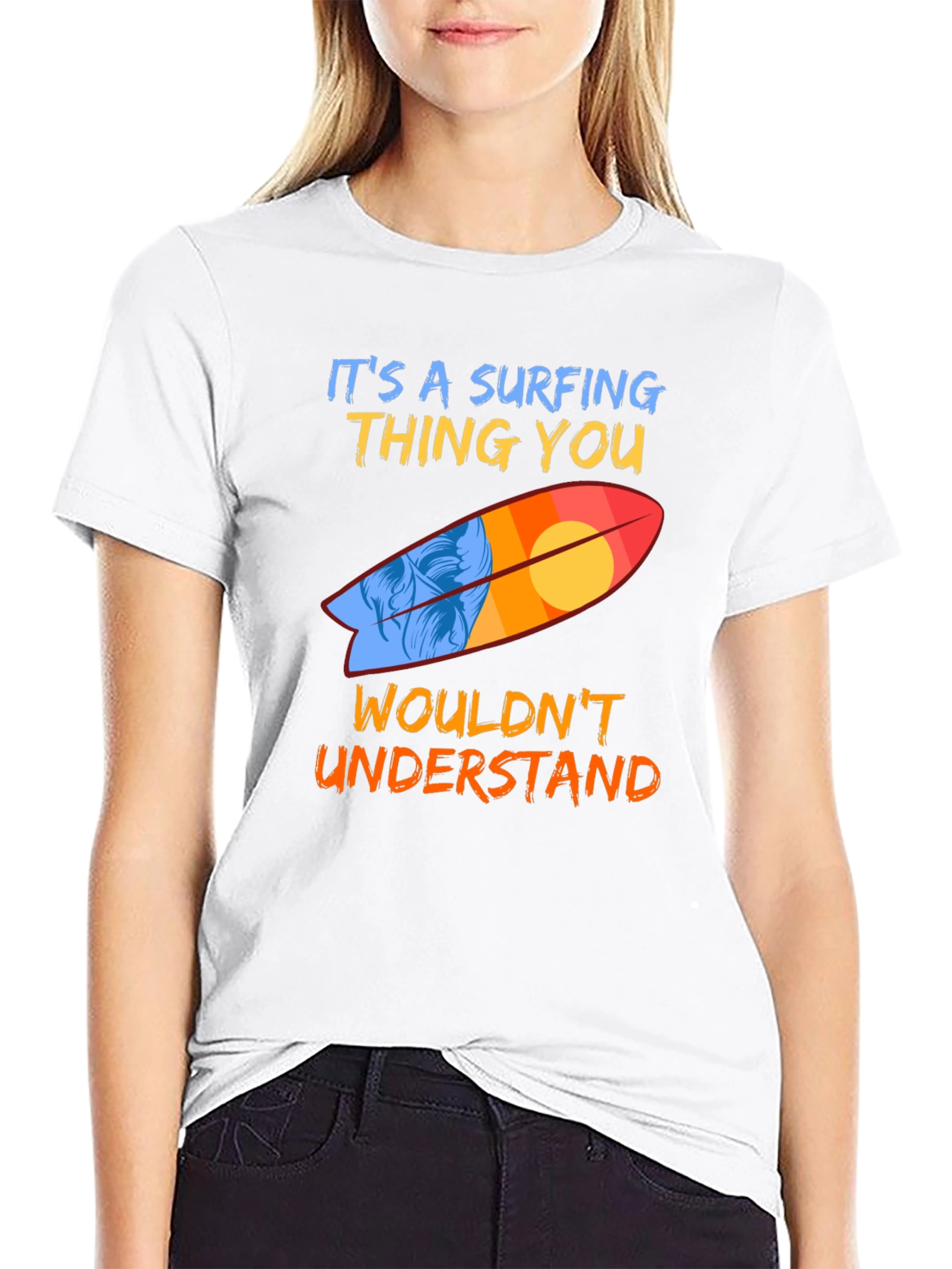 Surfing Thing T-Shirt - Black - Mens Surfboard Tee