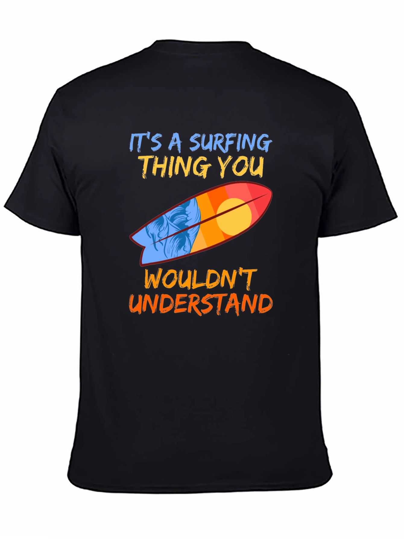 Surfing Thing T-Shirt - Black - Mens Surfboard Tee