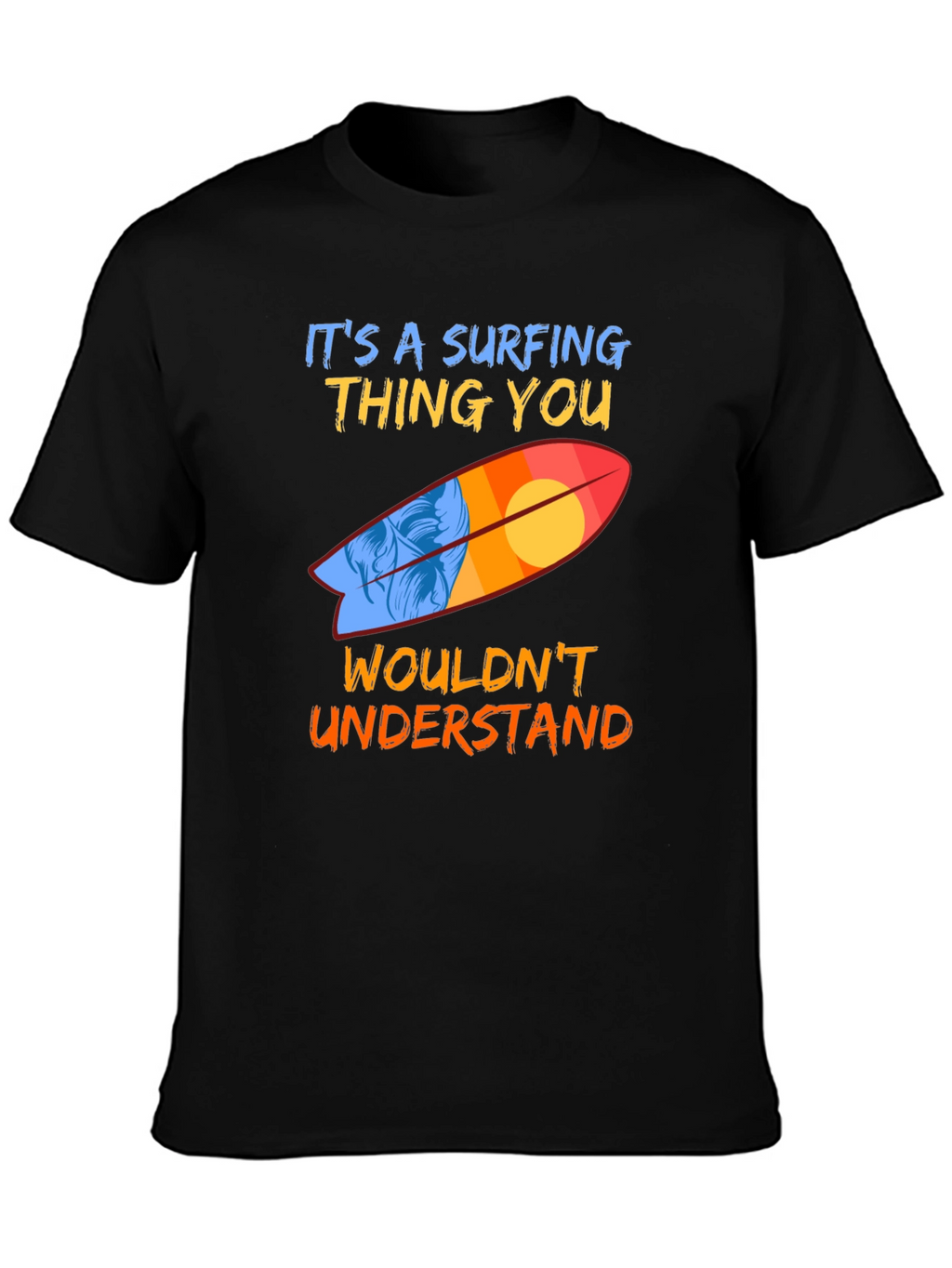 Surfing Thing T-Shirt - Black - Mens Surfboard Tee