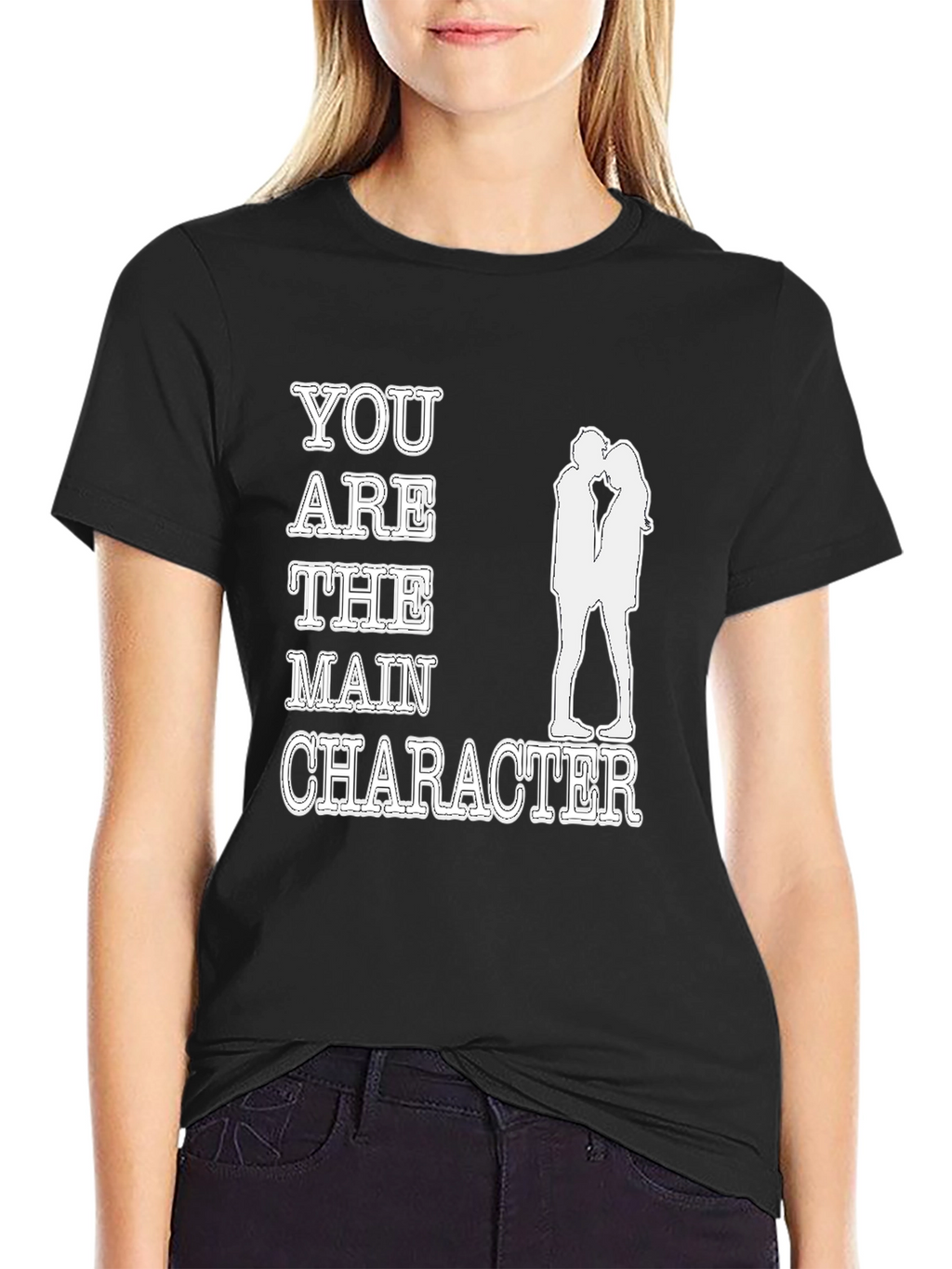 You are the Main Character Black Graphic Tee