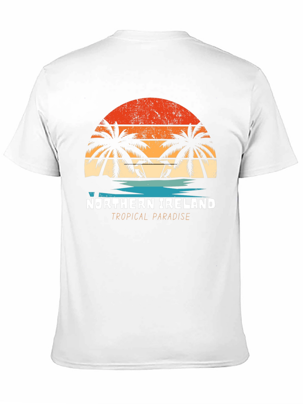 Northern Ireland Tropical Paradise Black T-Shirt