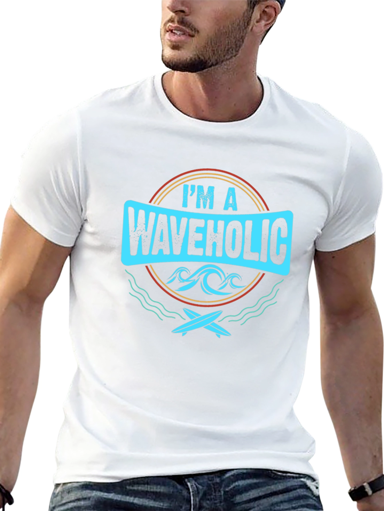 Im a Waveholic Graphic T-Shirt Surf Tee