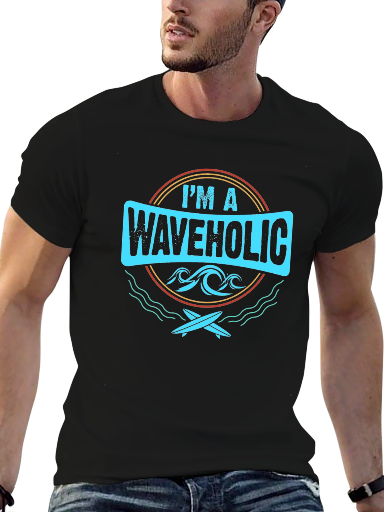 Im a Waveholic Graphic T-Shirt Surf Tee