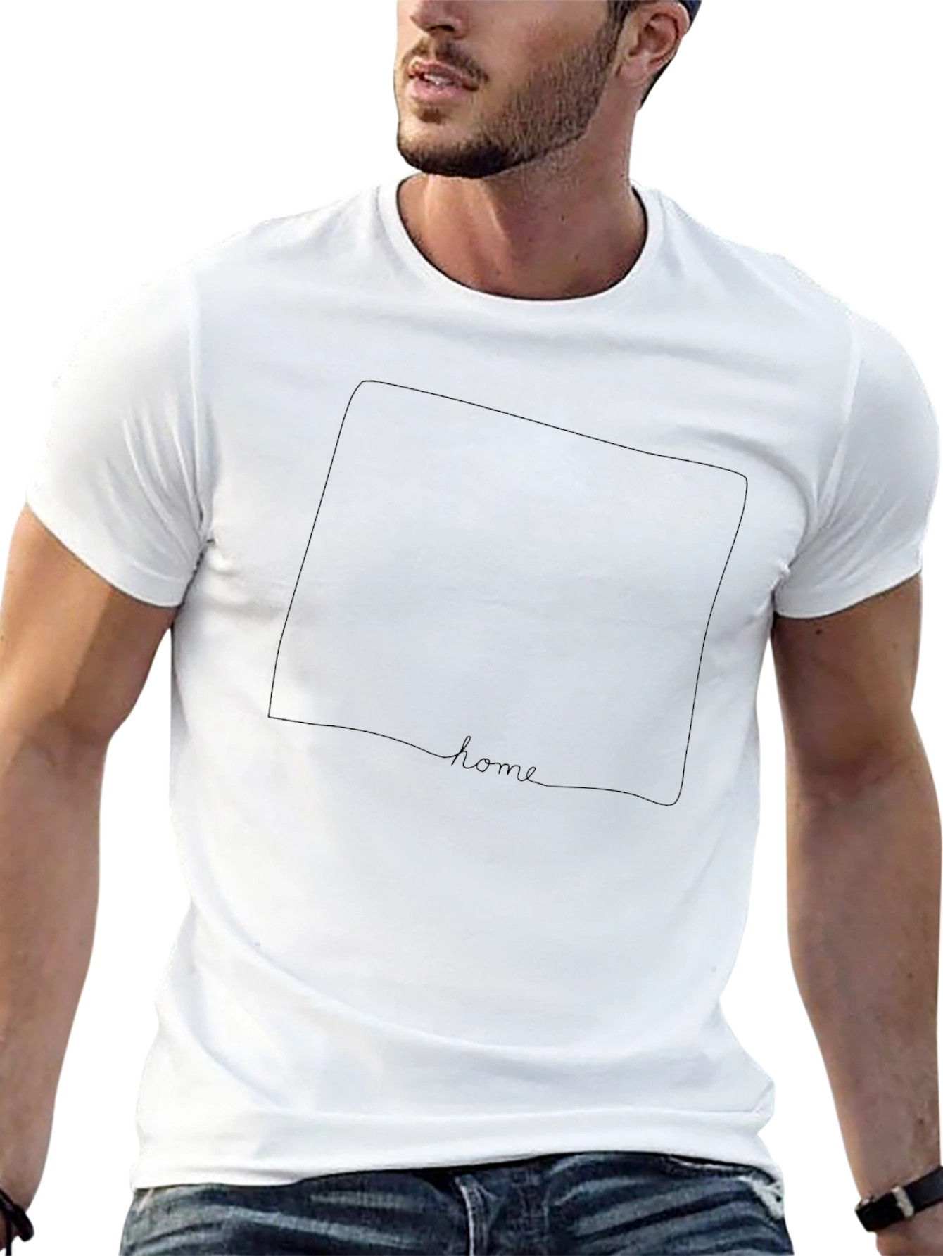 Minimalist Home Graphic Black T-Shirt