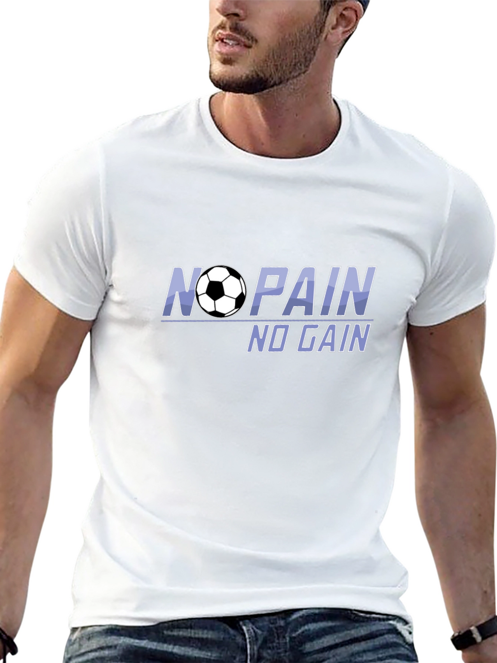 No Pain No Gain Soccer Graphic Tee