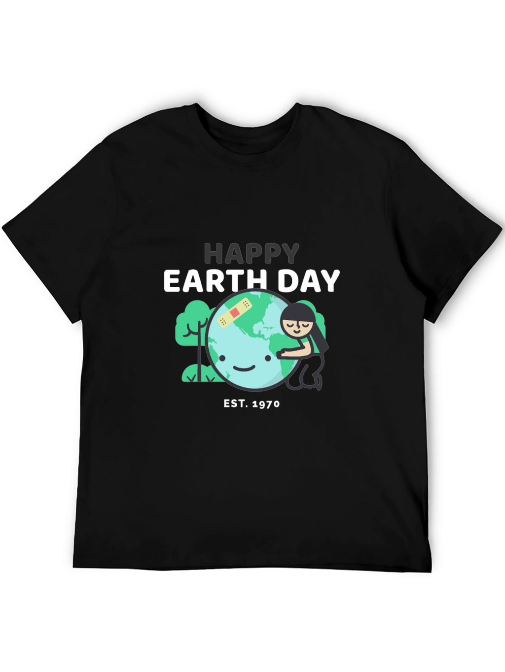 Happy Earth Day Black T-Shirt
