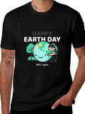 Happy Earth Day Black T-Shirt