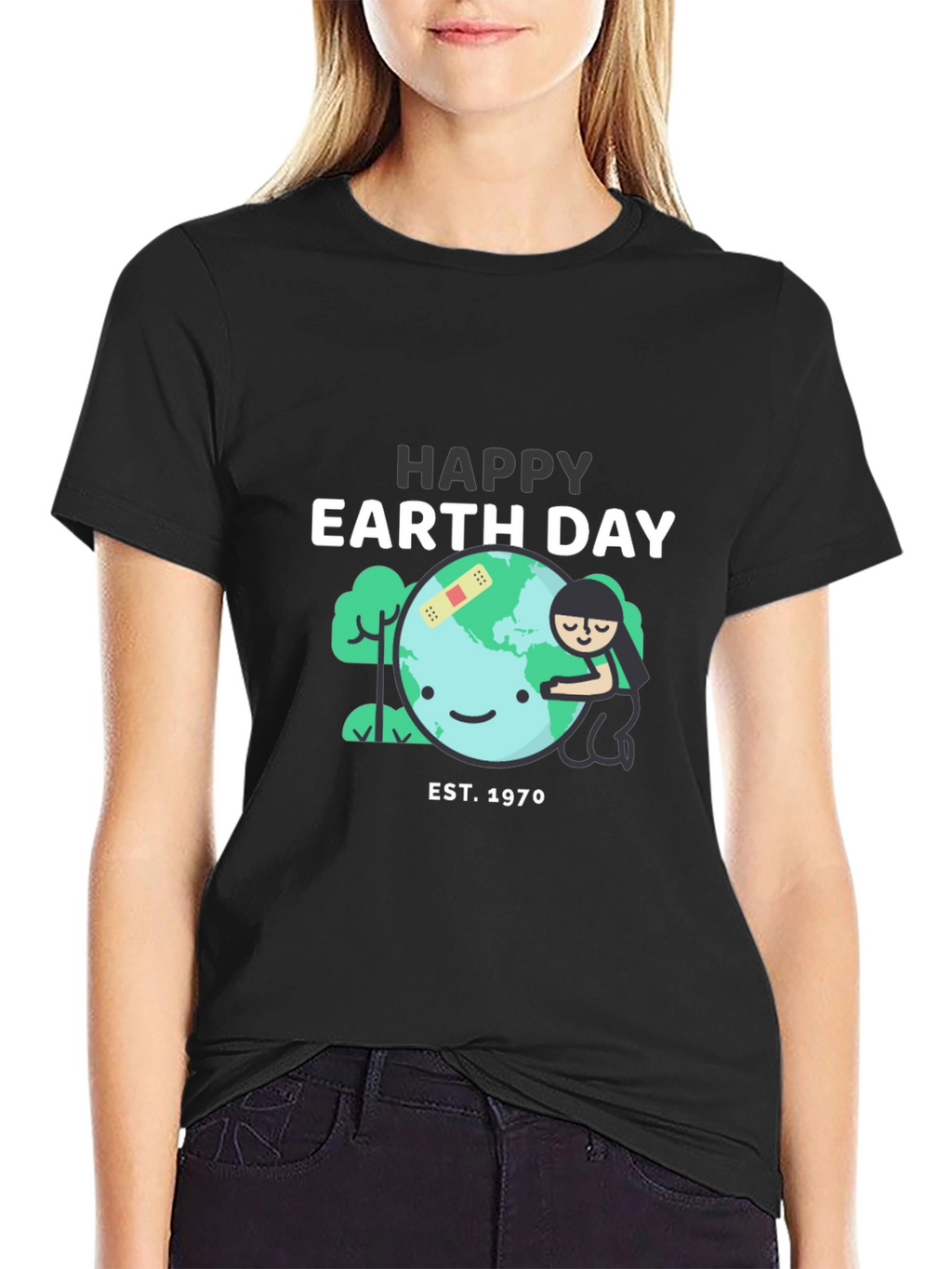Happy Earth Day Black T-Shirt
