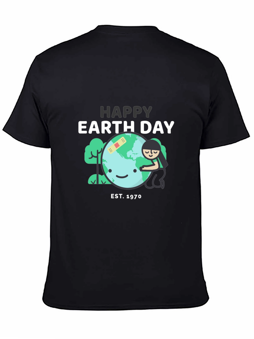 Happy Earth Day Black T-Shirt