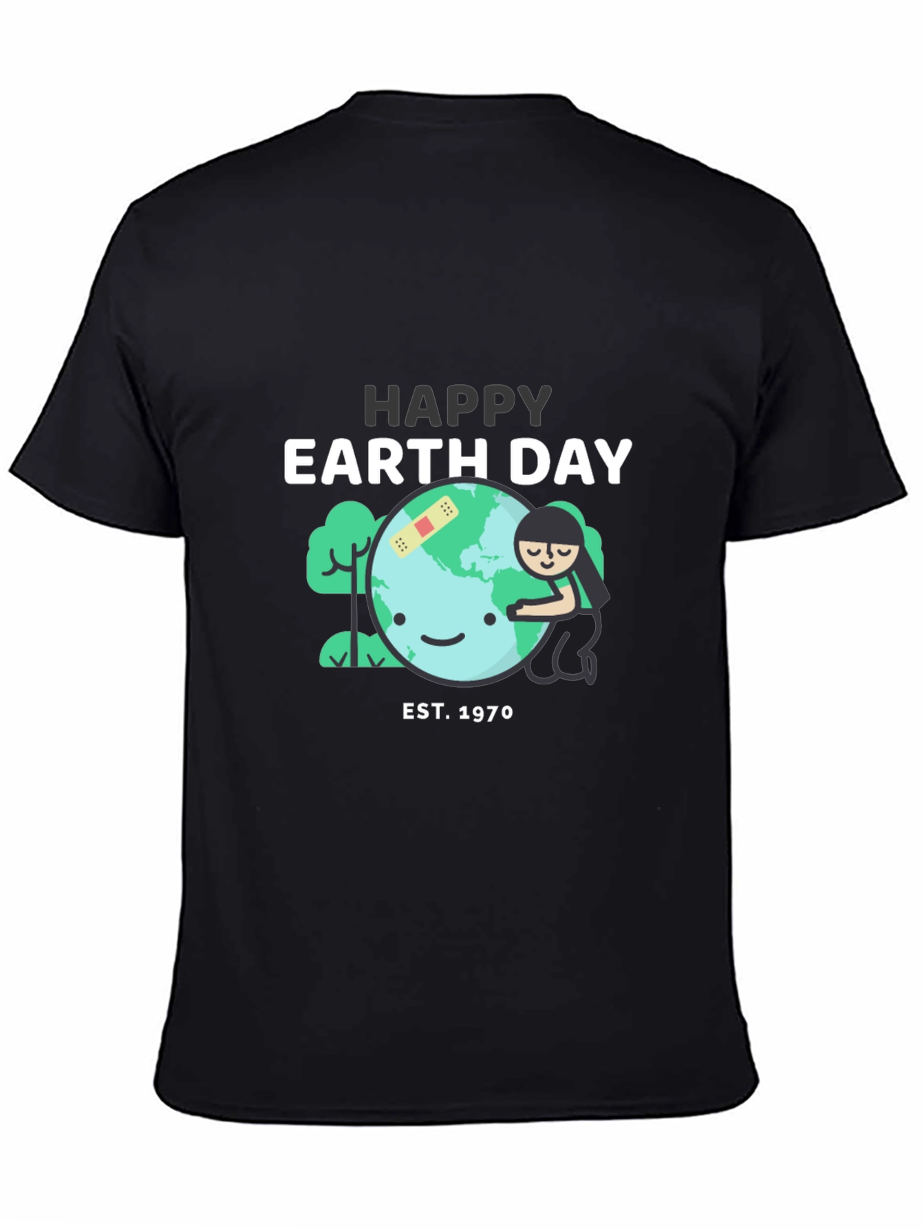Happy Earth Day Black T-Shirt