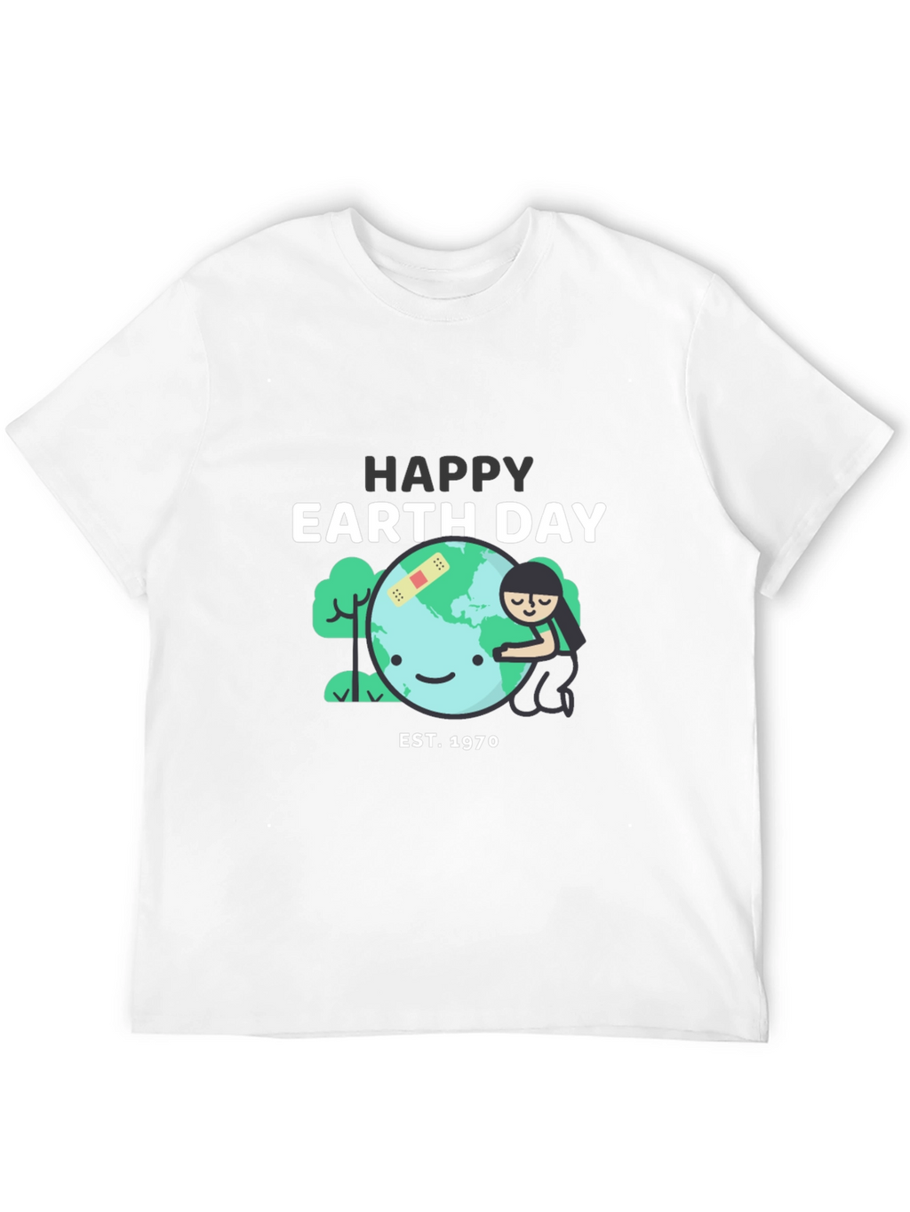 Happy Earth Day Black T-Shirt