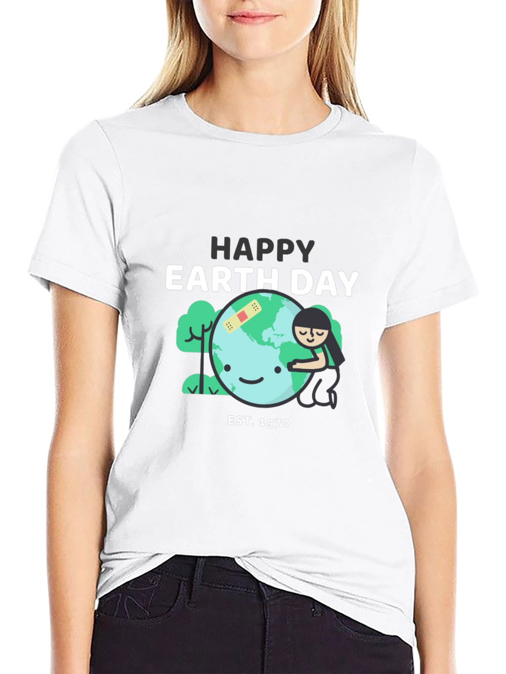 Happy Earth Day Black T-Shirt
