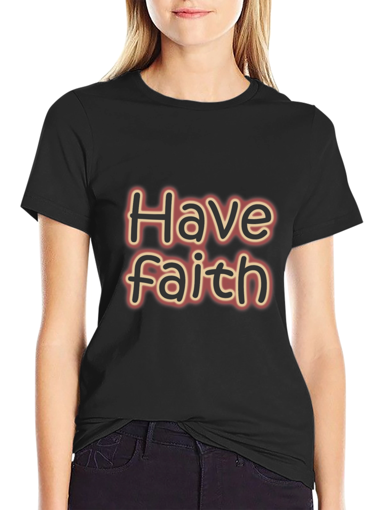 Have Faith Graphic Tee - Black Casual T-Shirt