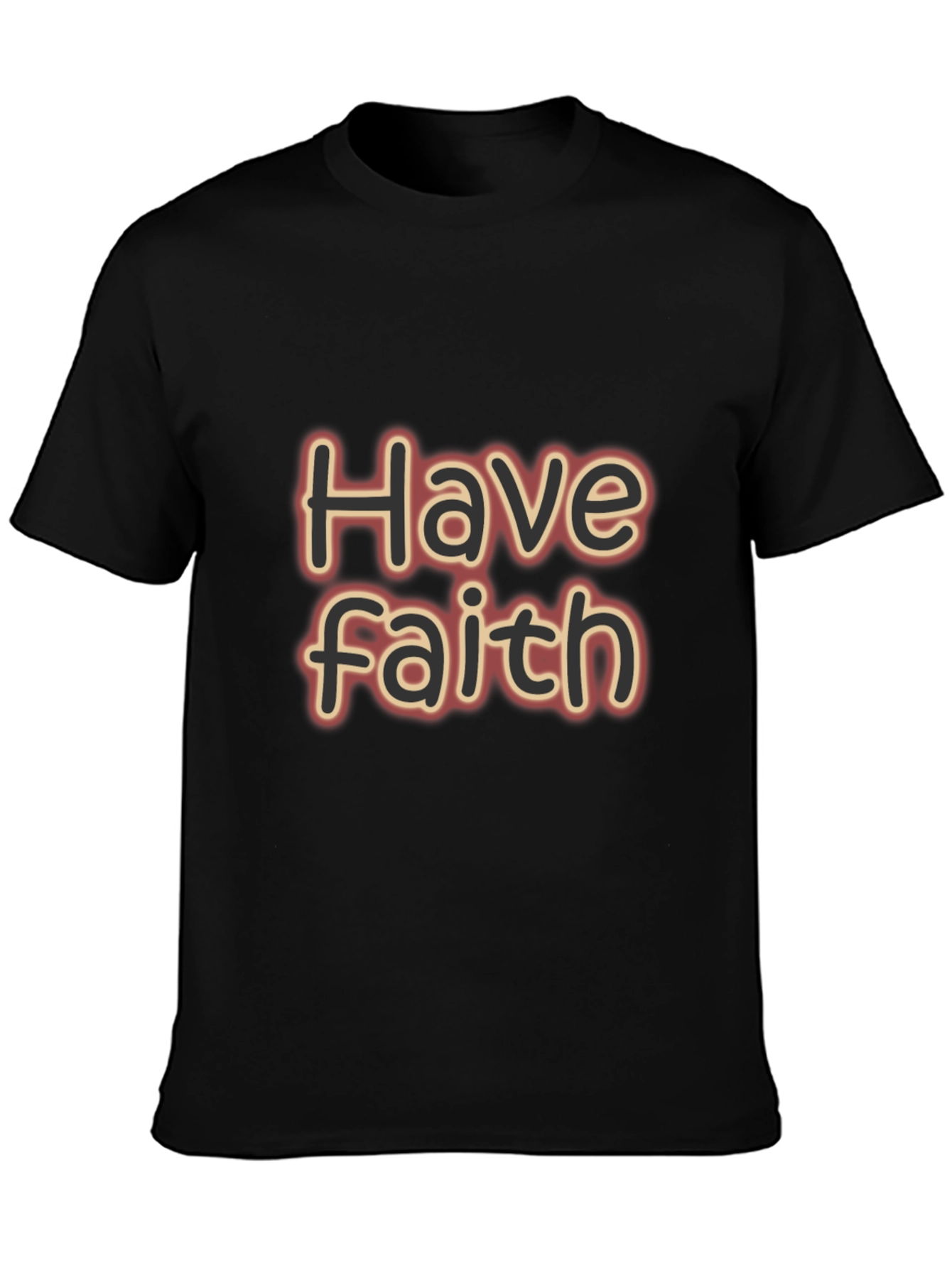 Have Faith Graphic Tee - Black Casual T-Shirt