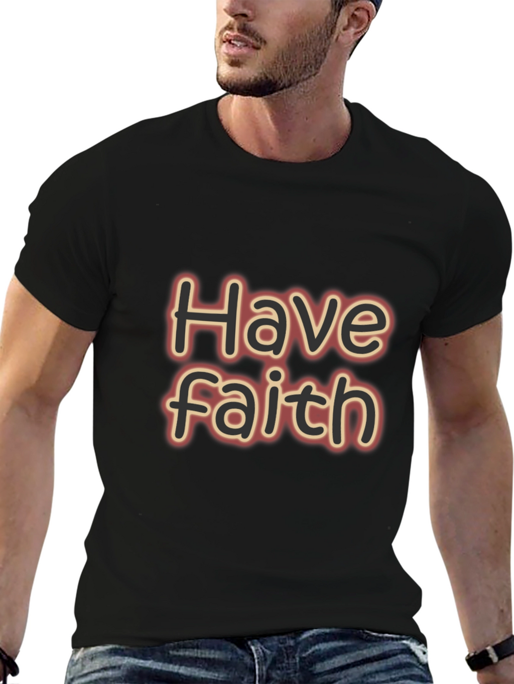 Have Faith Graphic Tee - Black Casual T-Shirt