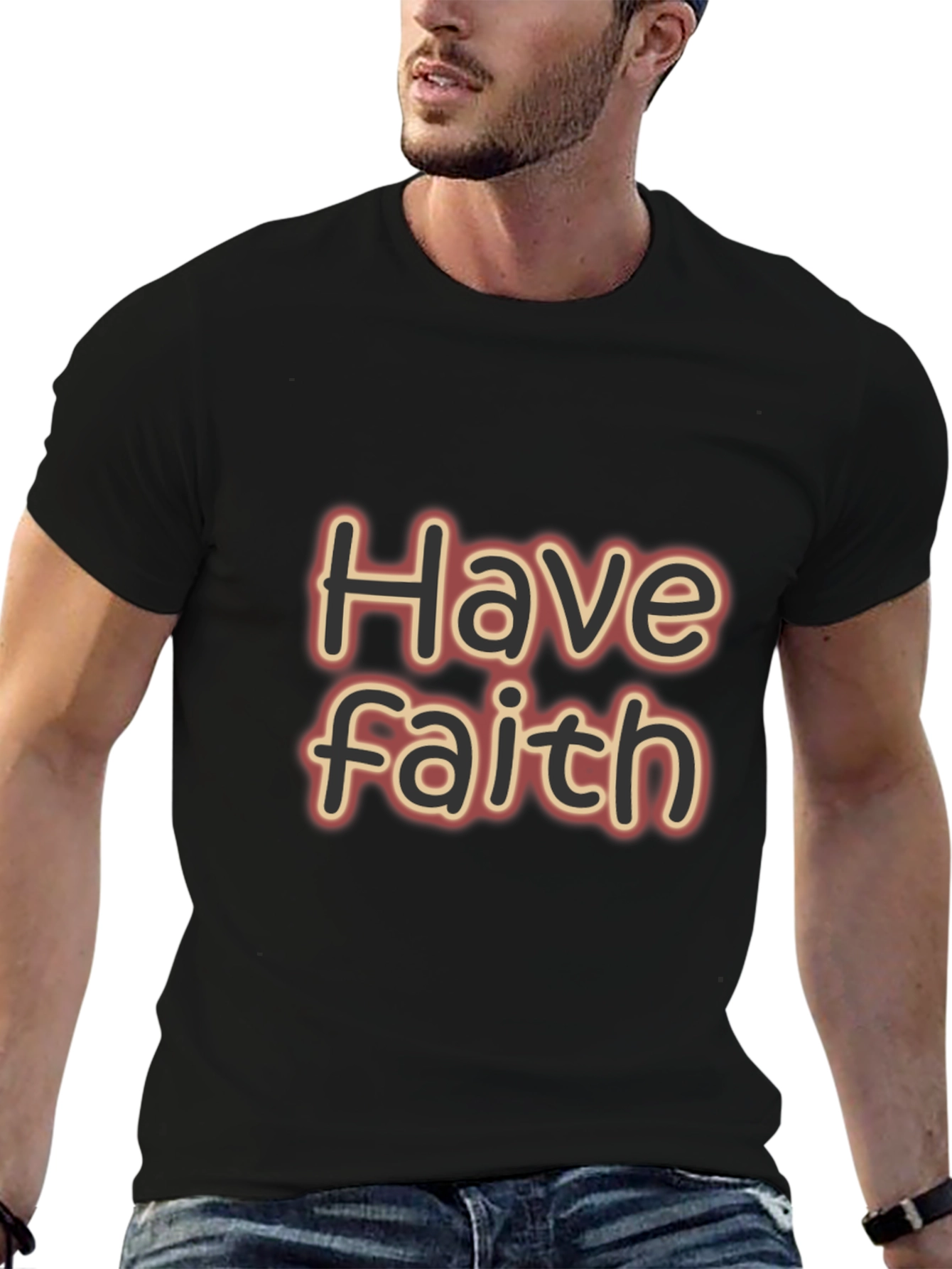 Have Faith Graphic Tee - Black Casual T-Shirt