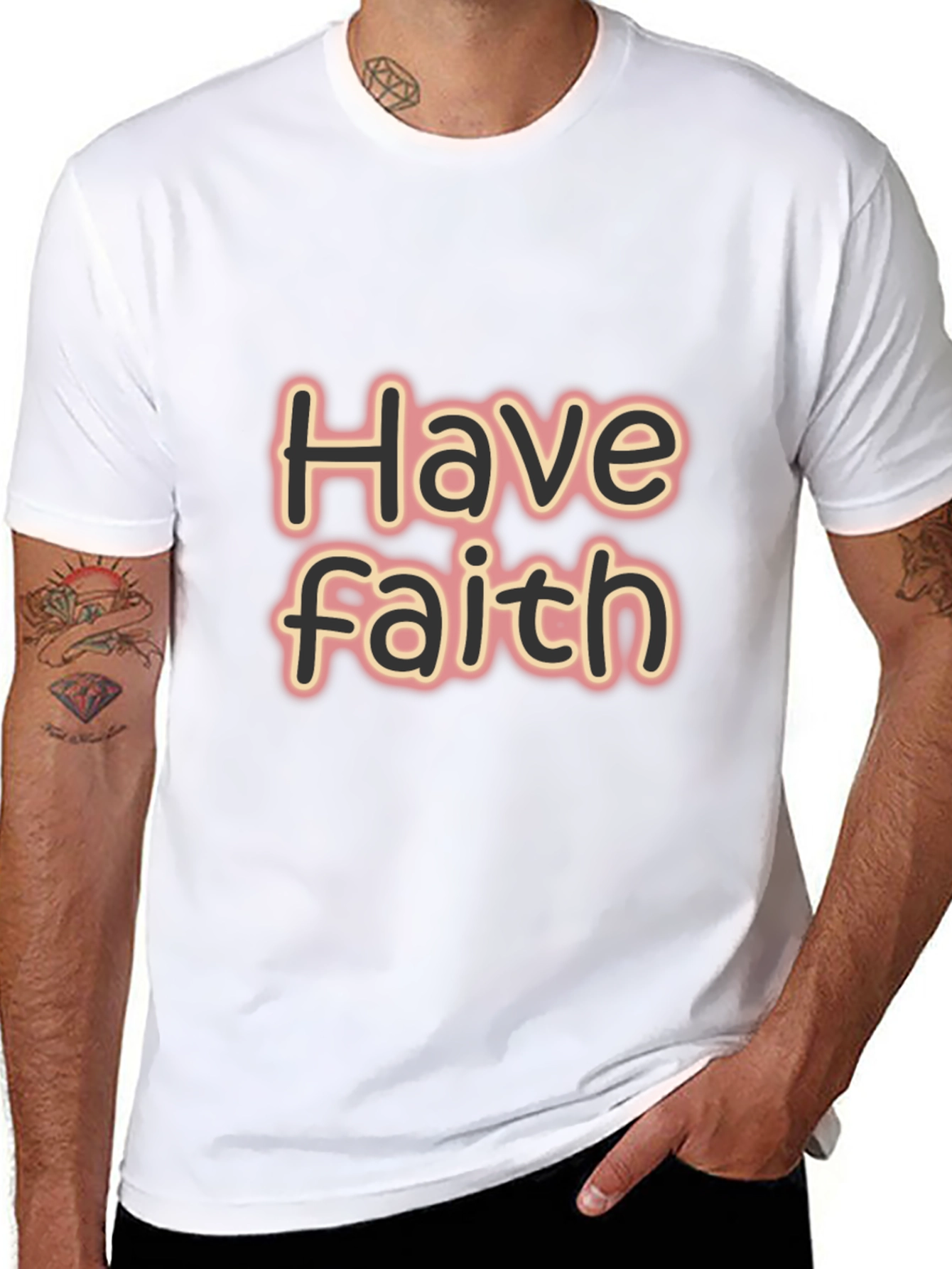 Have Faith Graphic Tee - Black Casual T-Shirt