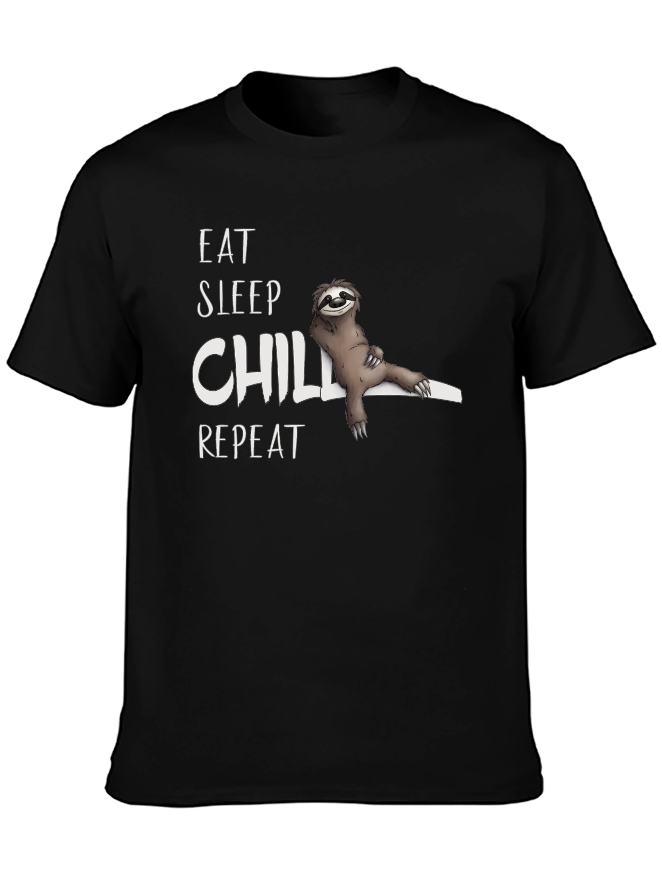 Eat Sleep Chill Repeat Sloth Graphic Tee