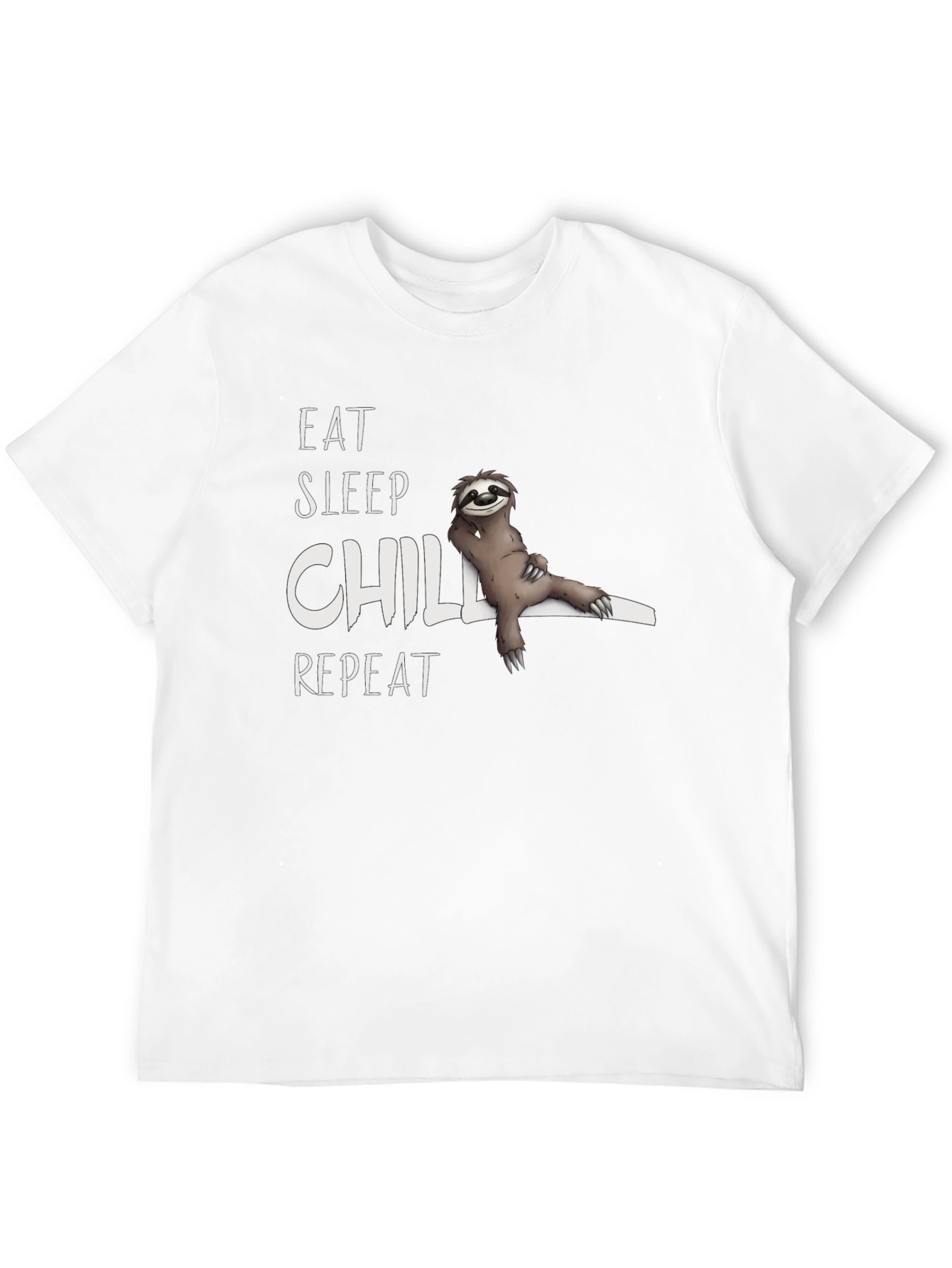 Eat Sleep Chill Repeat Sloth Graphic Tee