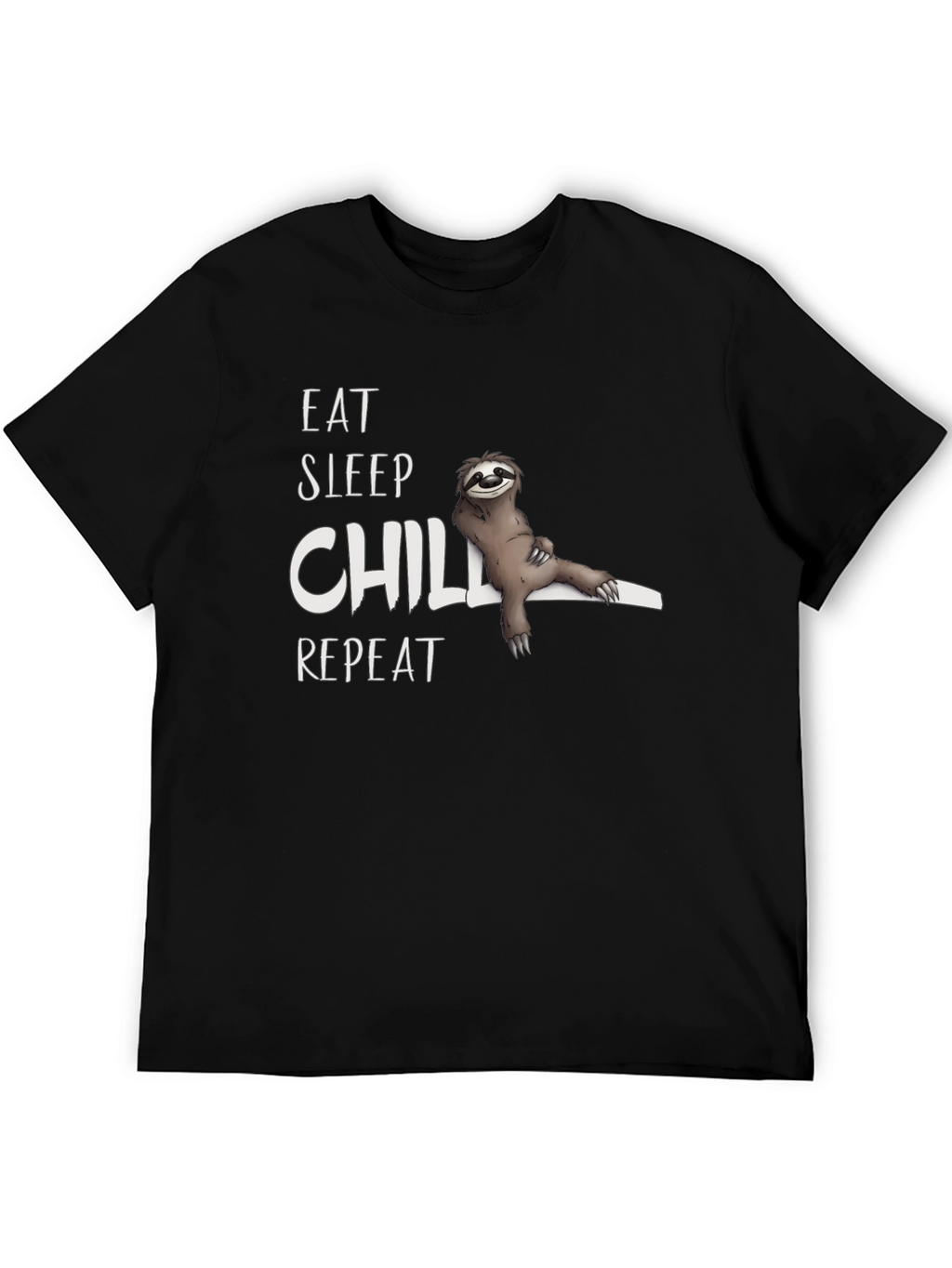 Eat Sleep Chill Repeat Sloth Graphic Tee