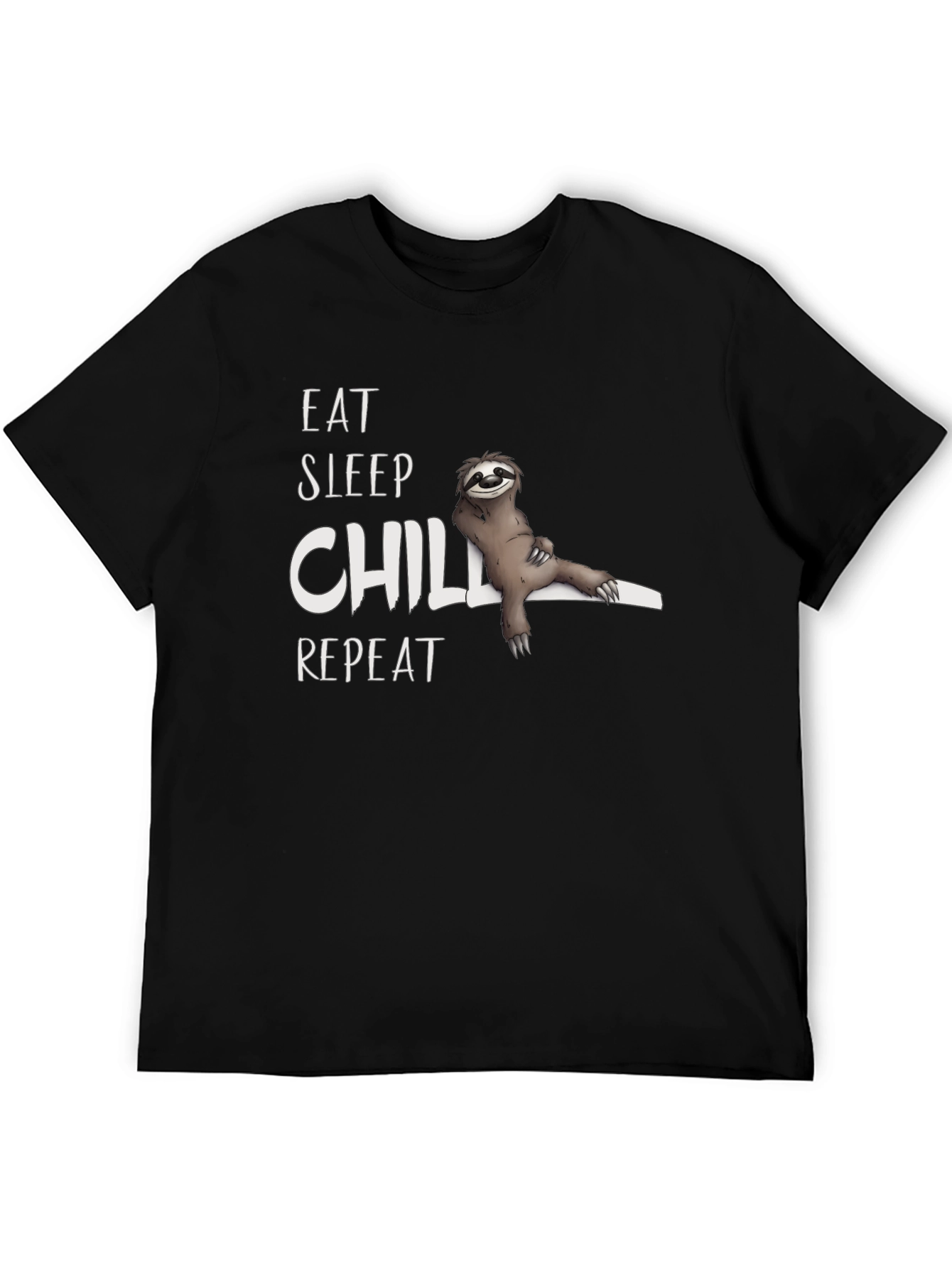Eat Sleep Chill Repeat Sloth Graphic Tee