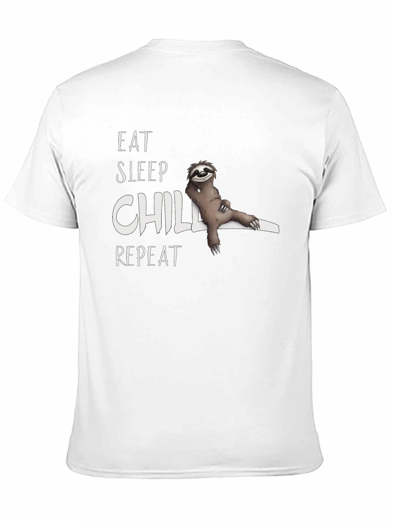 Eat Sleep Chill Repeat Sloth Graphic Tee