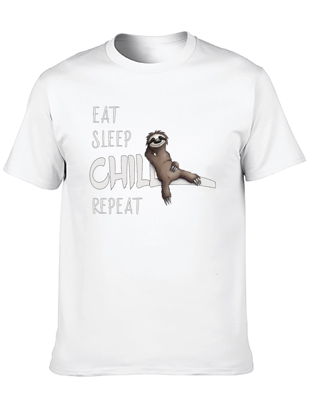 Eat Sleep Chill Repeat Sloth Graphic Tee