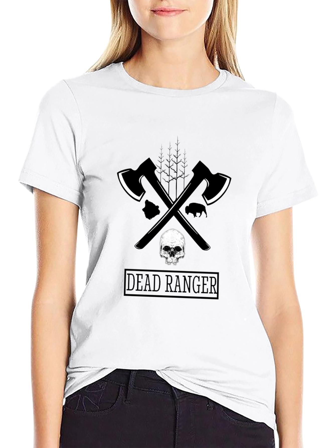 Dead Ranger Graphic T-Shirt - Axe & Skull Design