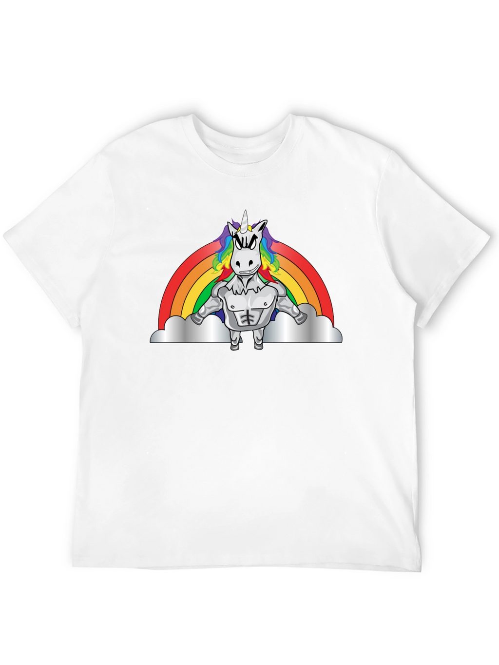 Muscled Unicorn Rainbow T-Shirt