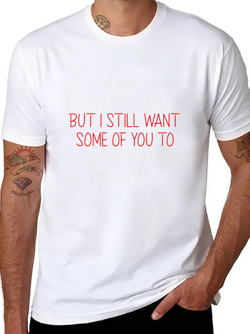 Vaccinated T-Shirt - Stay Away Funny Tee