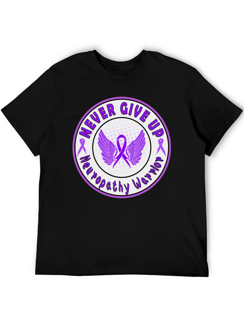 Neuropathy Warrior Never Give Up Awareness T-Shirt