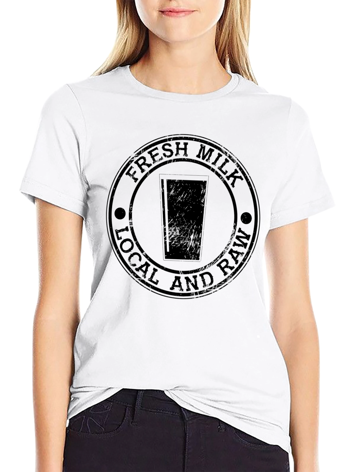 Fresh Milk Local & Raw Black Graphic Tee