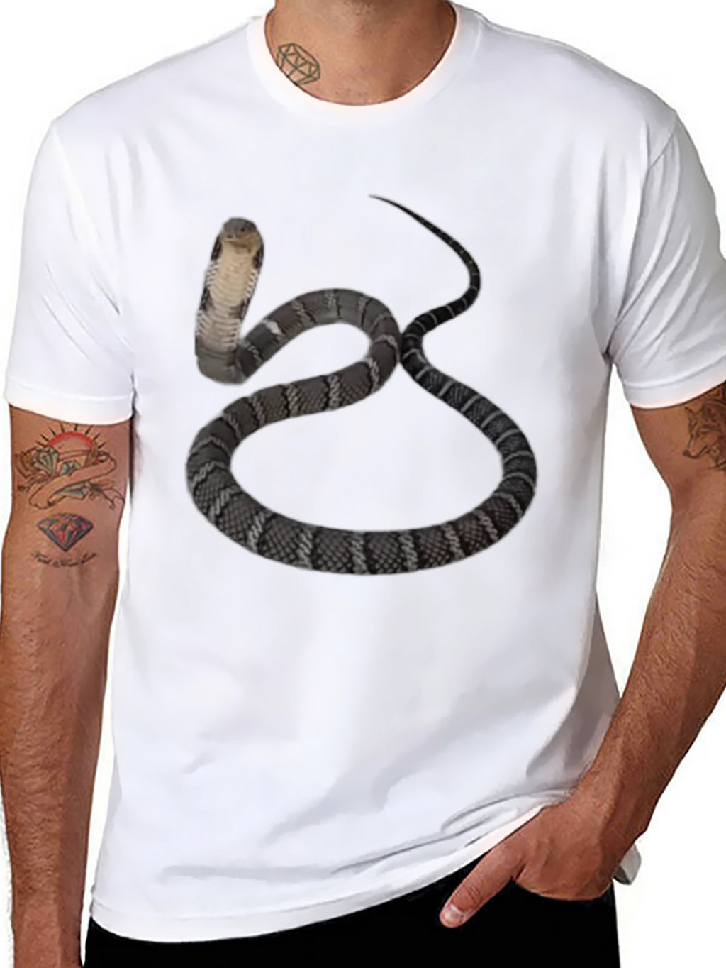 Cobra Snake Graphic Tee - Mens Black T-Shirt