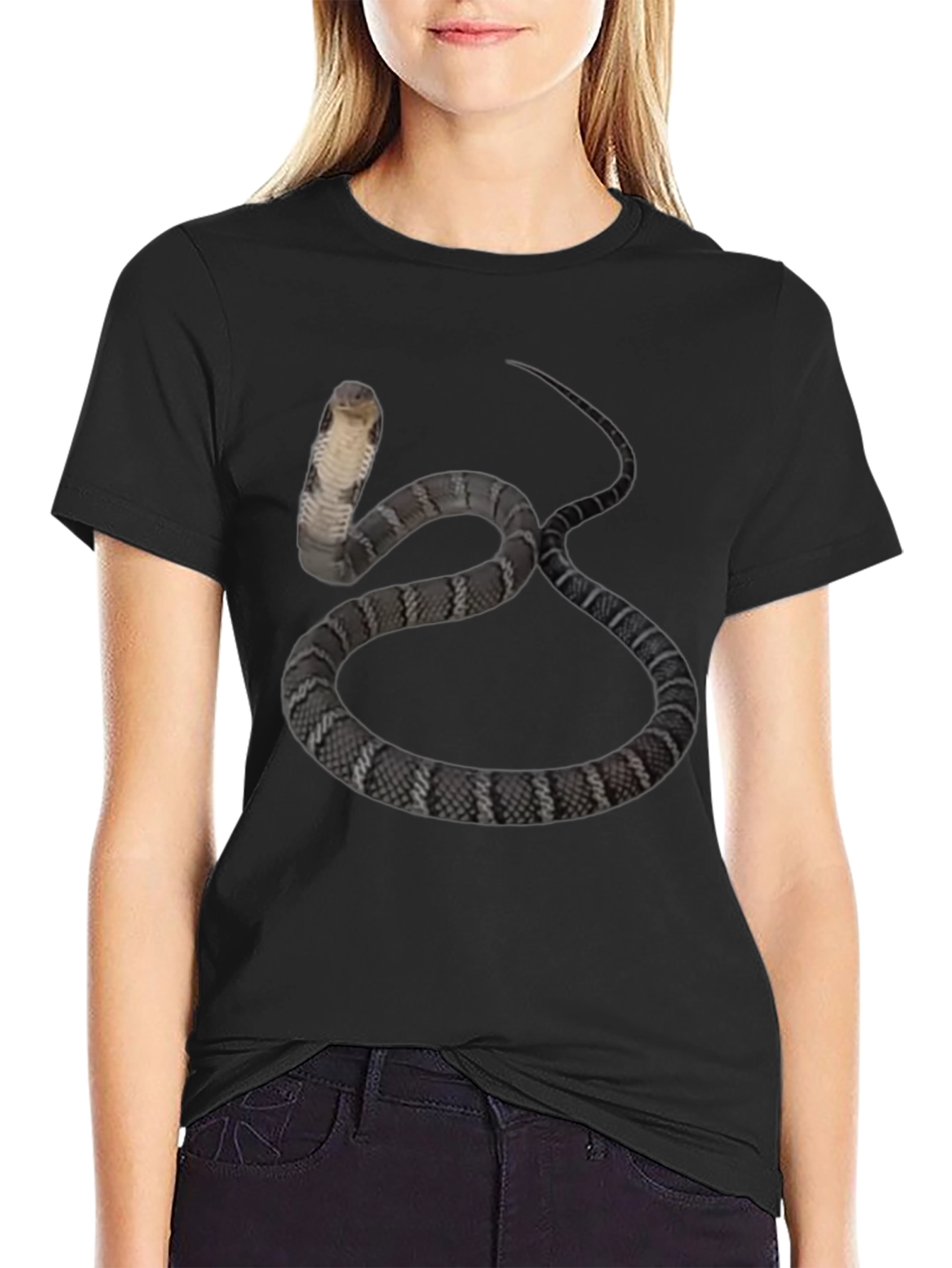 Cobra Snake Graphic Tee - Mens Black T-Shirt