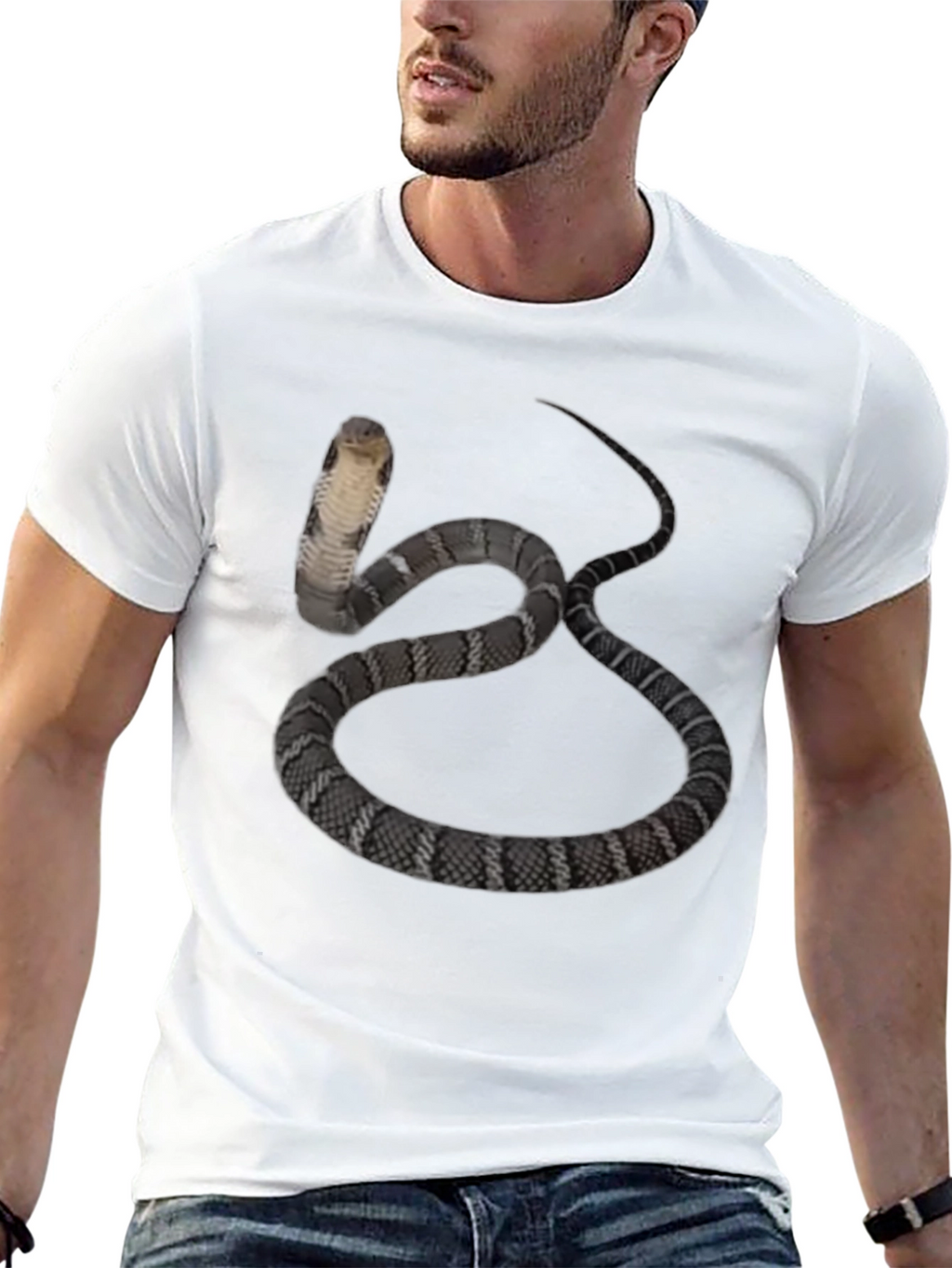 Cobra Snake Graphic Tee - Mens Black T-Shirt