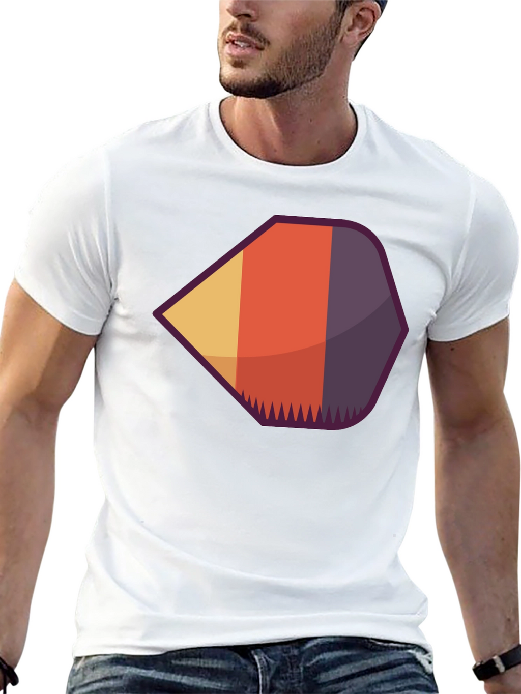 Geometric Retro Graphic Tee - Modern Casual Style
